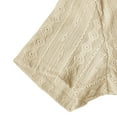 thumbnail image 7 of YueHuiYing Men's Solid-Color Button-Front Knit Jacquard Collar Short-Sleeve T-Shirt Top Summer Vacation Beach Shirt, 7 of 7