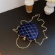 thumbnail image 3 of Bolso de mano GEEK con forma de corazón y brillantes diamantes de imitación para mujer, dorado, para noche, boda, fiesta formal., 3 of 5