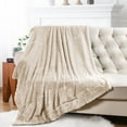 thumbnail image 6 of Home Soft Things Serengeti Double Sided Faux Fur Throw - Oatmeal - 70" x 80", 6 of 7