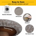 thumbnail image 3 of Elastic Fitted Round Tablecloth, Boho Brown Flower Waterproof Stretch Table Cover for 45"-54" Tables, Abstract Bohemia Pesley Floral Washable Outdoor Tablecloths for Patio, Picnic, Camping, 3 of 9