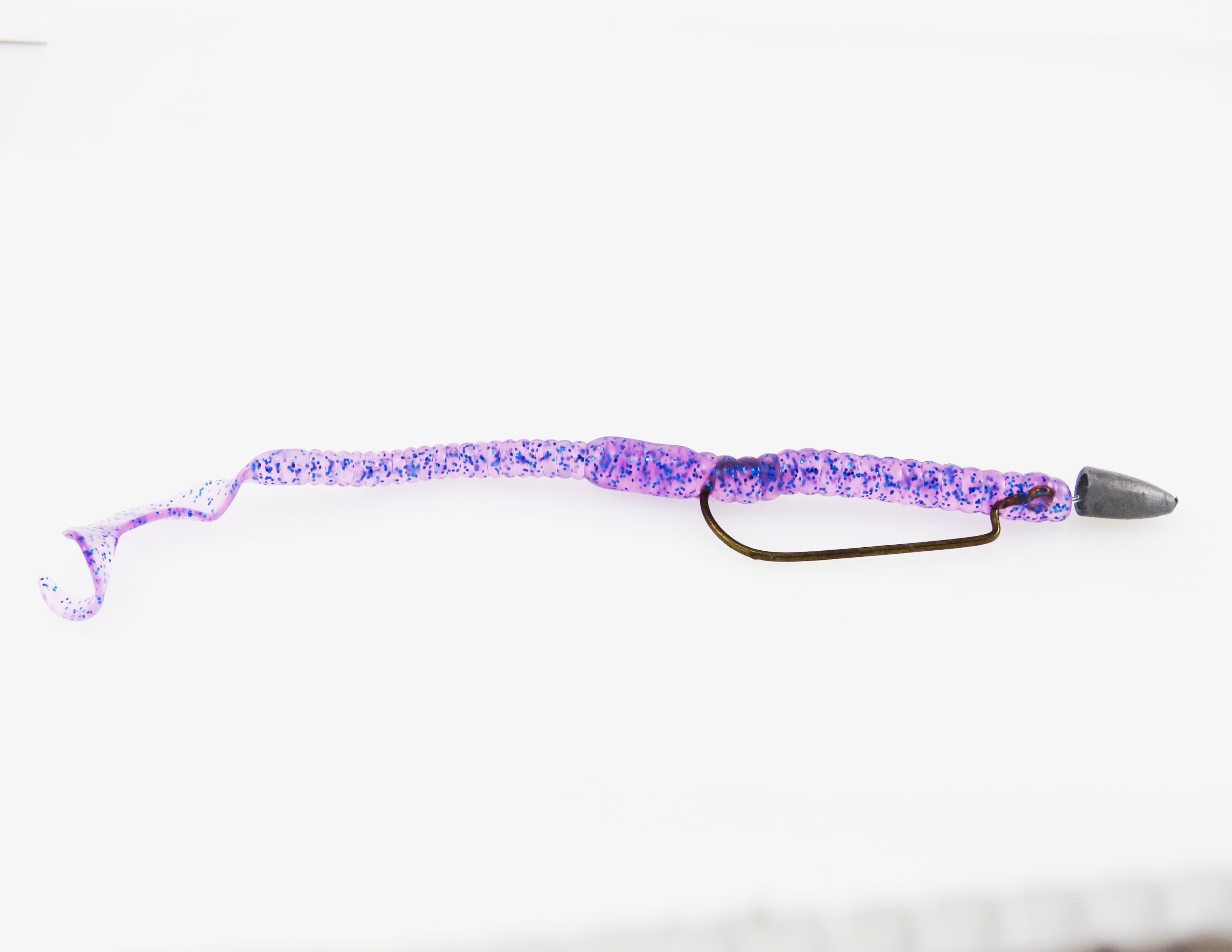 Luck-E-Strike, 6" Twirl Tail Worm, Electric Blue, Bass, Freshwater, Soft Baits
