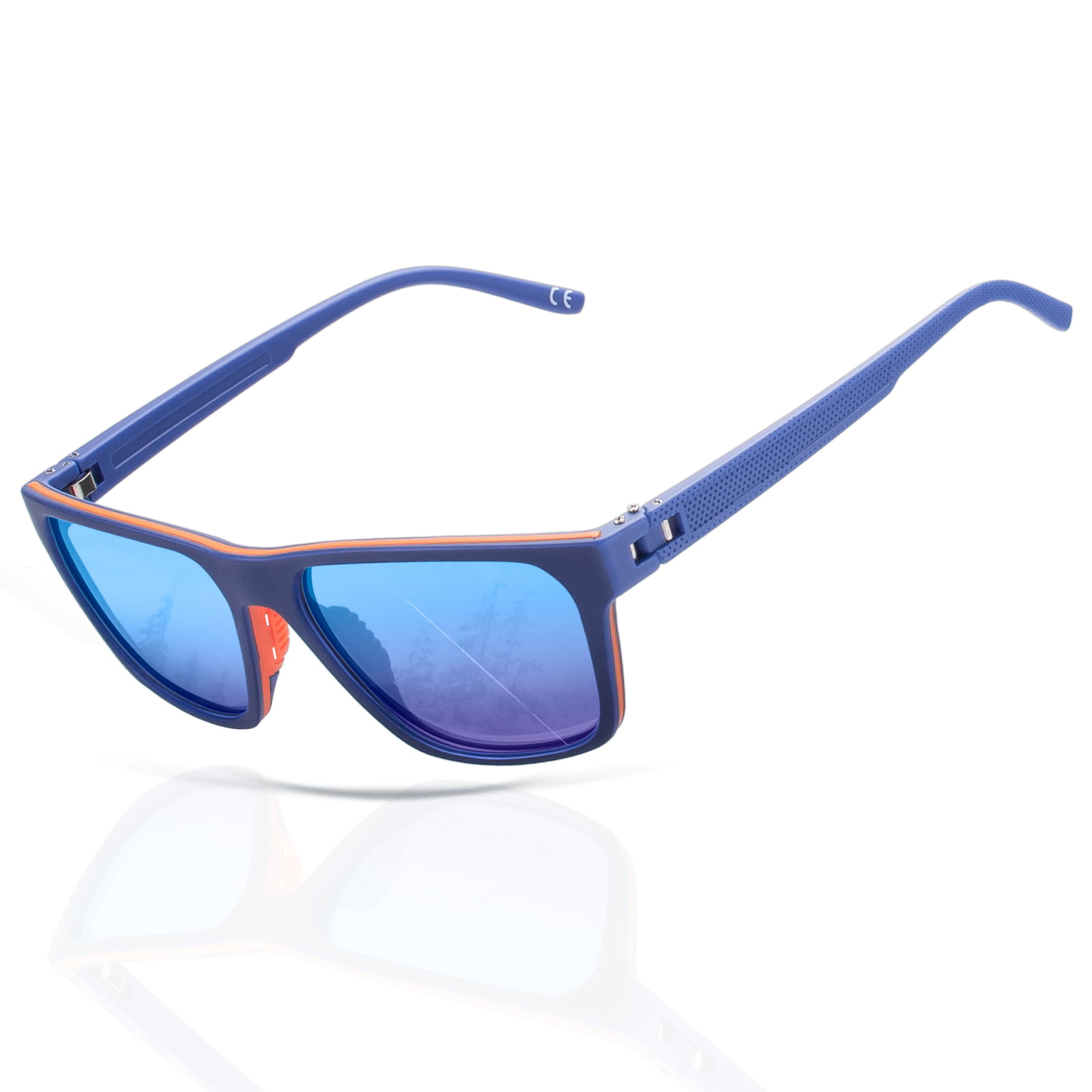  POLARKING Polarized Sunglasses for Men Women Sports Driving  Fishing Golfing Sun Glasses Shades UV400 Protection 2 Pack Black Blue Lens  : Sports & Outdoors