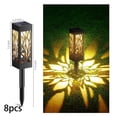 thumbnail image 3 of 8 piezas de luz solar LED para exteriores, luces decorativas, luz LED para césped, luces de jardín, lámpara de energía solar, linterna solar, luces de Blanco cálido Sunnimix Luces de camino, 3 of 8