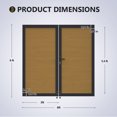 thumbnail image 2 of Mondaria Wood Plastic Privacy Double Fence Gate 6ft(H) x 6ft(W), Metal Frame with Knob Kits, Durable Composite Outdoor Gate,Yellow Teak, 2 of 6