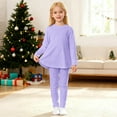 thumbnail image 1 of WENXIAOO Ensemble de Pyjama pour Enfants 2 Pcs Robe à Manches Longues avec Pantalon Pjs Tenue de Nuit Ensemble Pyjama 5-6 Ans, 1 of 6