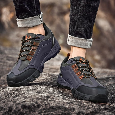 

Christmas Men Waterproof Hiking Non Slip Men Breathable Running Shoes Mountain Climbing Shoes Boot Shoes