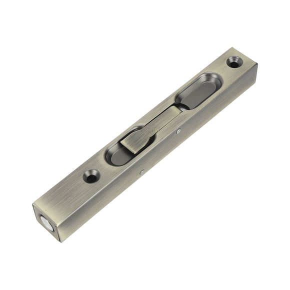 Security Door Latch, Aluminium Alloy Hidden Tube Door Lever Action Flush Latch, French Door Slide Lock