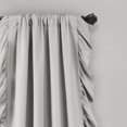 thumbnail image 2 of Lush Decor Reyna - Juego de Paneles de Cortina de Ventana con Volantes, par, 54 Pulgadas de Ancho x 95 Pulgadas de Largo, Gris Claro, Cortina fluida, Cortinas románticas con Volantes para recámara,, 2 of 14