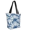thumbnail image 2 of Kll Tote Bag For Women Blue Shells Print Shopping Grocery Reusable Bags For Office School Shopping Travel, 2 of 8