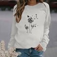 thumbnail image 1 of Sweat à Capuche Mode pour Femmes 2023 Manches Longues Col Rond Imprimé Chandail en Molleton Blouse 50 % de Réduction Costumes Halloween/noël, 1 of 4
