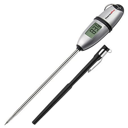 ThermoPro TP-02S 5 Seconds Instant Read Meat Thermometer Digital Cooking Food Thermometer with Long Probe for Grill Candy Kitchen BBQ (Best Bbq Probe Thermometer)