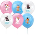 thumbnail image 4 of Globo de látex con forma de perro y gato de 12 pulgadas y letras MEOW de 16 pulgadas, juego de globos de aluminio para decoración de fiestas temáticas de cumpleaños de mascotas, 4 of 5