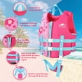 thumbnail image 3 of Gogokids Kids Life Jacket, Swim Vest Toddler Flotation Swimming Aid with Adjustable Safety Strap Bouyancy Swimwear,S,Red Flower, 3 of 8