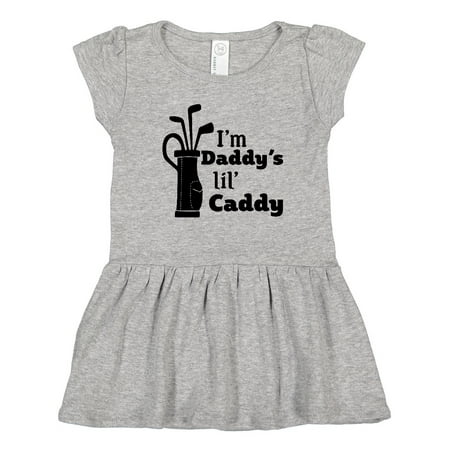 

Inktastic I m Daddy s Li l Caddy- Golf for Kids Gift Toddler Girl Dress