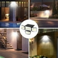 thumbnail interactive-video image 1 of 4x LED Solar PIR Motion Sensor Lights – Outdoor, Waterproof, Wall Mount Garden Lights 1 of 2