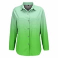 thumbnail image 5 of Breezora Women's Blouse Waffle Texture Button Down Long Sleeve Fall Shirt for Cozy Work and Camping Comfort L Size Green, 5 of 7