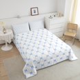 thumbnail image 4 of Erosebridal Girly Bowkont Comforter King,Watercolor Blue Bow Princess Style Quilt Comforter with 2 Pillowcase,Cute Bowknot Women Bedding Set Comfortable,Soft and Breathable, 4 of 7