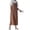 Brick Red, variant on DOVACKA Long Square Cross Back Cotton Apron with Pockets, Adjustable Tie Smock for Kitchen Cooking Gardening