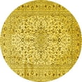 thumbnail image 1 of Ahgly Company Indoor Round Persian Yellow Traditional Area Rugs, 6' Round, 1 of 4