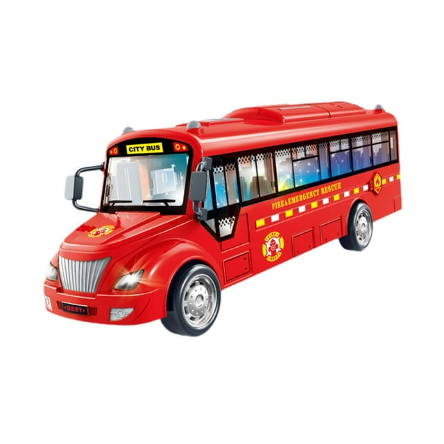 Autobús urbano de juguete perfecl eléctrico con sonidos y luces educativo para niños
