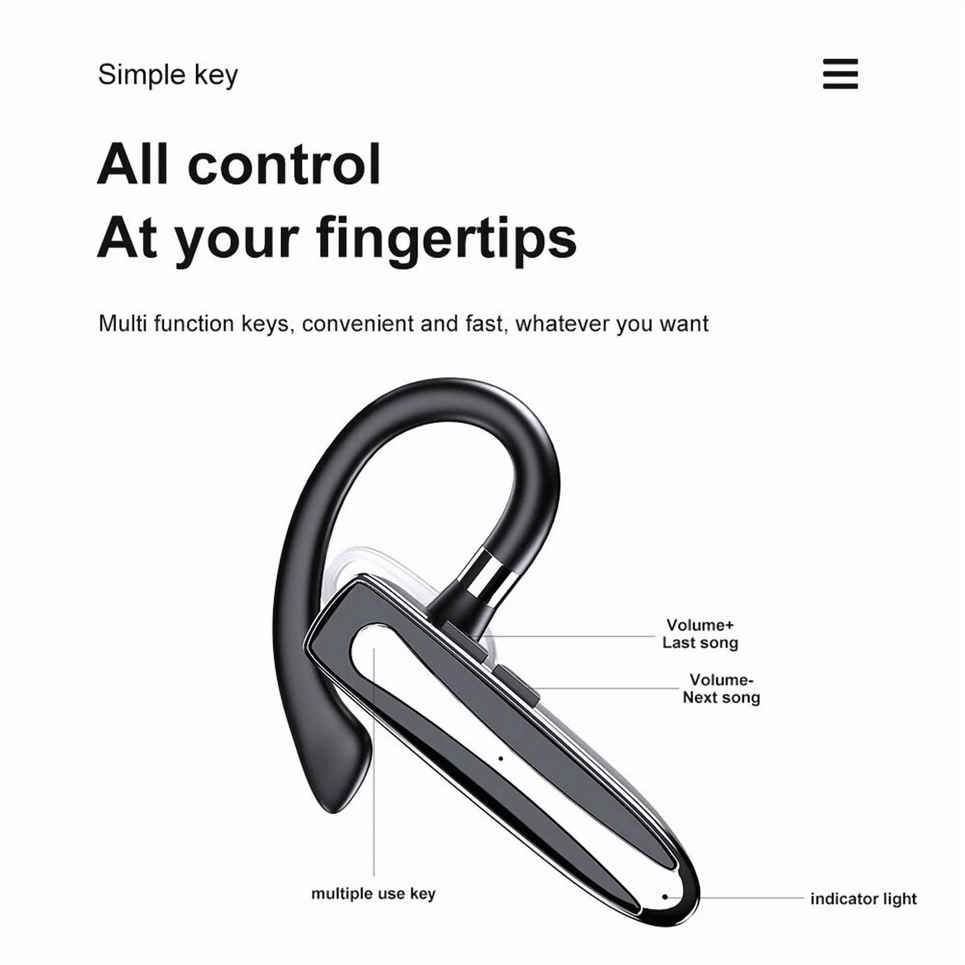 BUTTERFLY- Bluetooth 5.3 Wireless Earpiece Headset Driving Trucker Earbuds Noise Cancelling