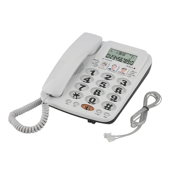 Teléfono con Cable ANGGREK con Altavoz y Marcación Rápida