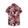 thumbnail image 7 of Mens Hawaiian Shirt Short Sleeve Floral Button Down Casual Shirt Tropical Summer Beach Shirts Camp Collar Shirt Red L, 7 of 7