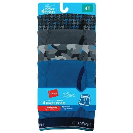 Hanes Boys' X-Temp Active Cool Boxer Brief, 5 Pack