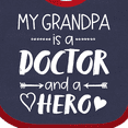 thumbnail image 4 of Inktastic My Grandpa is a Doctor and a Hero Boys or Girls Baby Bib, 4 of 4