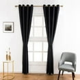thumbnail image 2 of 2Pcs Living Room Bedroom Window Blackout Curtains Darkening Curtains Panels with Tieback Ropes, 2 of 7