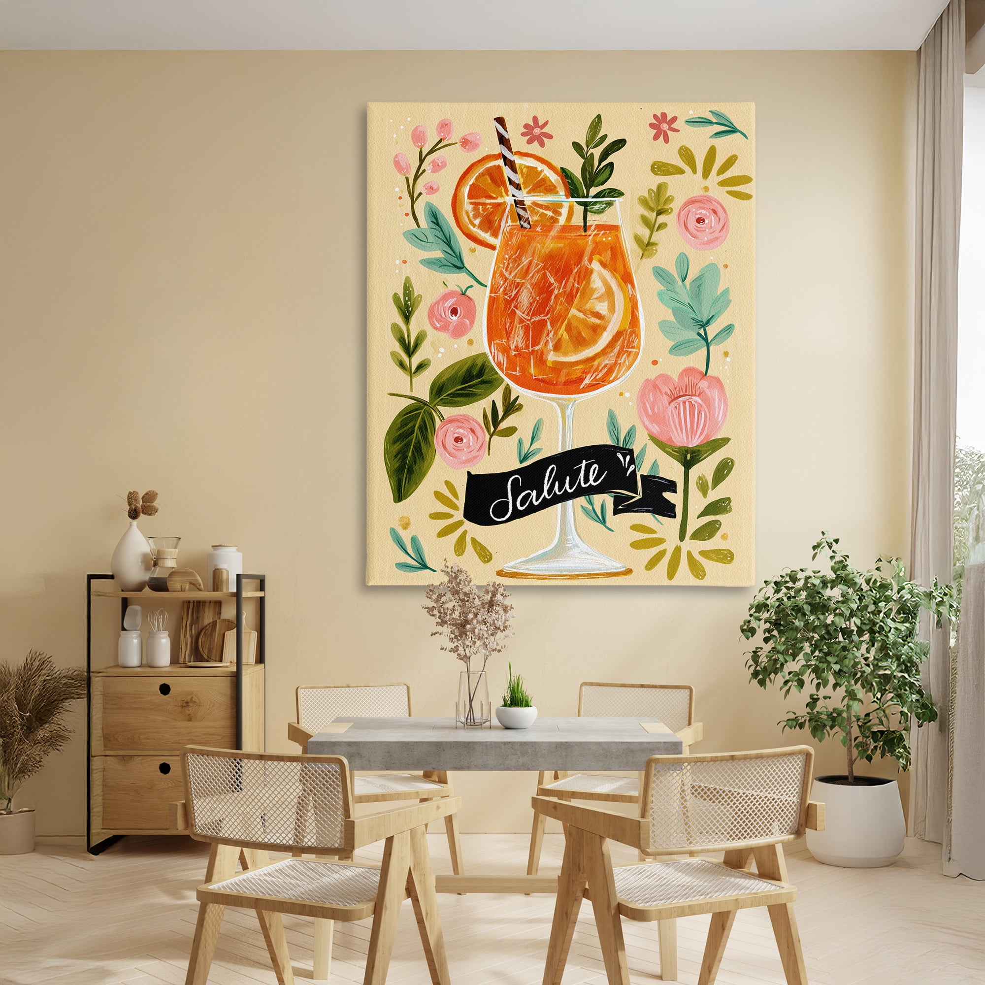 Stupell Industries Salute Citrus Cocktail Canvas Wall Art, design by Yen