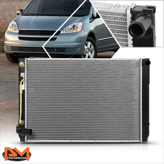 PM PERFORMOTOR for 04-06 Toyota Sienna AT/MT OE Factory Style Aluminum Core Radiator DPI-2681