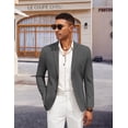 thumbnail image 5 of COOFANDY Men's Linen Blazer Jacket Lightweight Two Botton Sport Coat Slim Fit Business Suit Jacket, 5 of 6