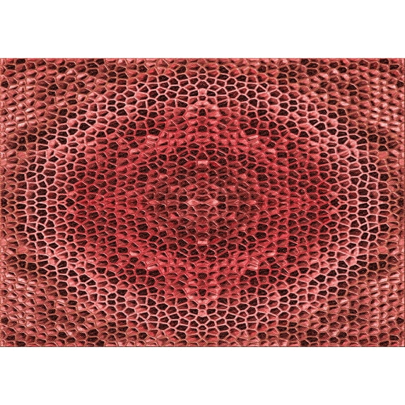 Ahgly Company Machine Washable Indoor Rectangle Transitional Cranberry Red Area Rugs, 2' x 4'