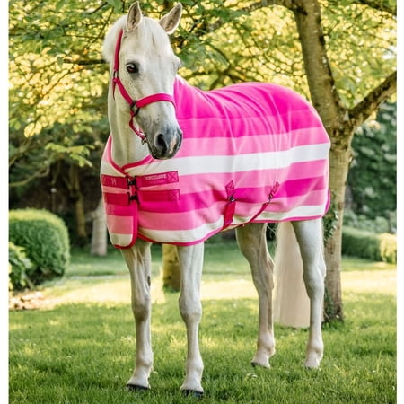 HORSEWARE IRELAND Newmarket Pony Fleece Cooler Blanket Color: Witney Pink Size: 57