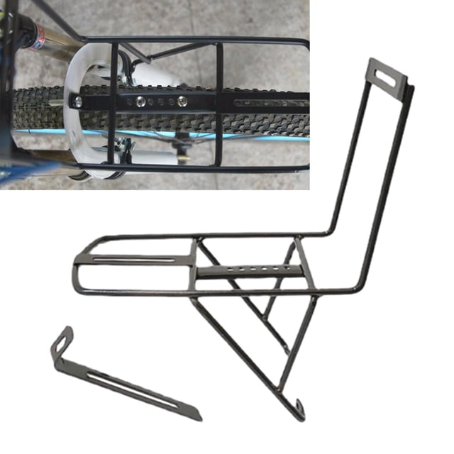 DYNWAVECA Bike Front Carrier Rack Front Rack Duty Heavy Support Accessories Cycling Equipment for Long Distance Cycling