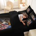 thumbnail image 5 of Manfei Safari Bald Eagle 7-Piece Twin Bedding,Patriotic Usa Flag Bedding Comforter Set,Brown Black,Black Reversible, 5 of 7