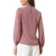 thumbnail image 3 of CAMISA DE CHIFFON INSPIRADA CHIC PARA MUJERES, OFICINA, CUELLO ALTO, MANGA LARGA, BLUSA M GRIS ROSA, 3 of 5