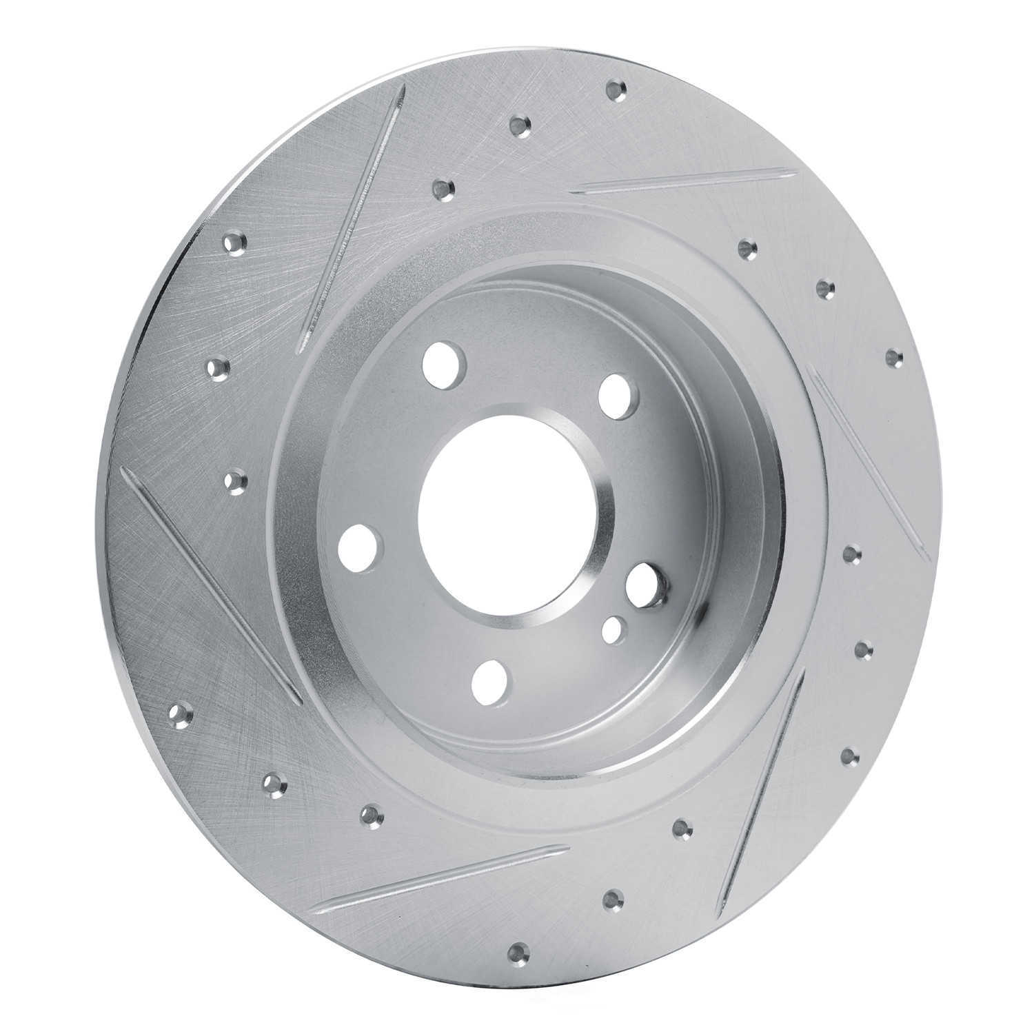 Dynamic Friction Company 631-63184R DFC Brake Rotor - Drilled And Slotted - Silver