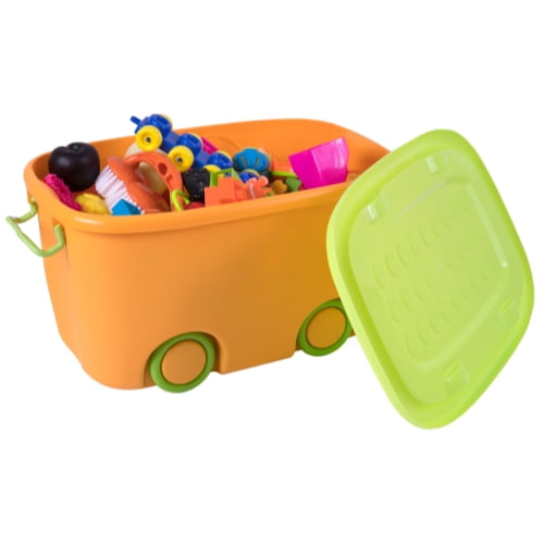 Stackable Toy Storage Box With Wheels, Wooden Toy Storage Box On Wheels