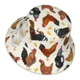 thumbnail image 3 of Easygdp Roosters And Chickens Double-Sided Reflective Fisherman Hat,Sun Visor,Casual Hat,Fluorescent Hat,Suitable For Outdoor And Night Walking,Unisex, 3 of 9