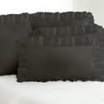 thumbnail image 2 of Fresh Idea Ruffled Eyelet 2-Pack Pillow Shams, Standard, Grey, 2 of 5