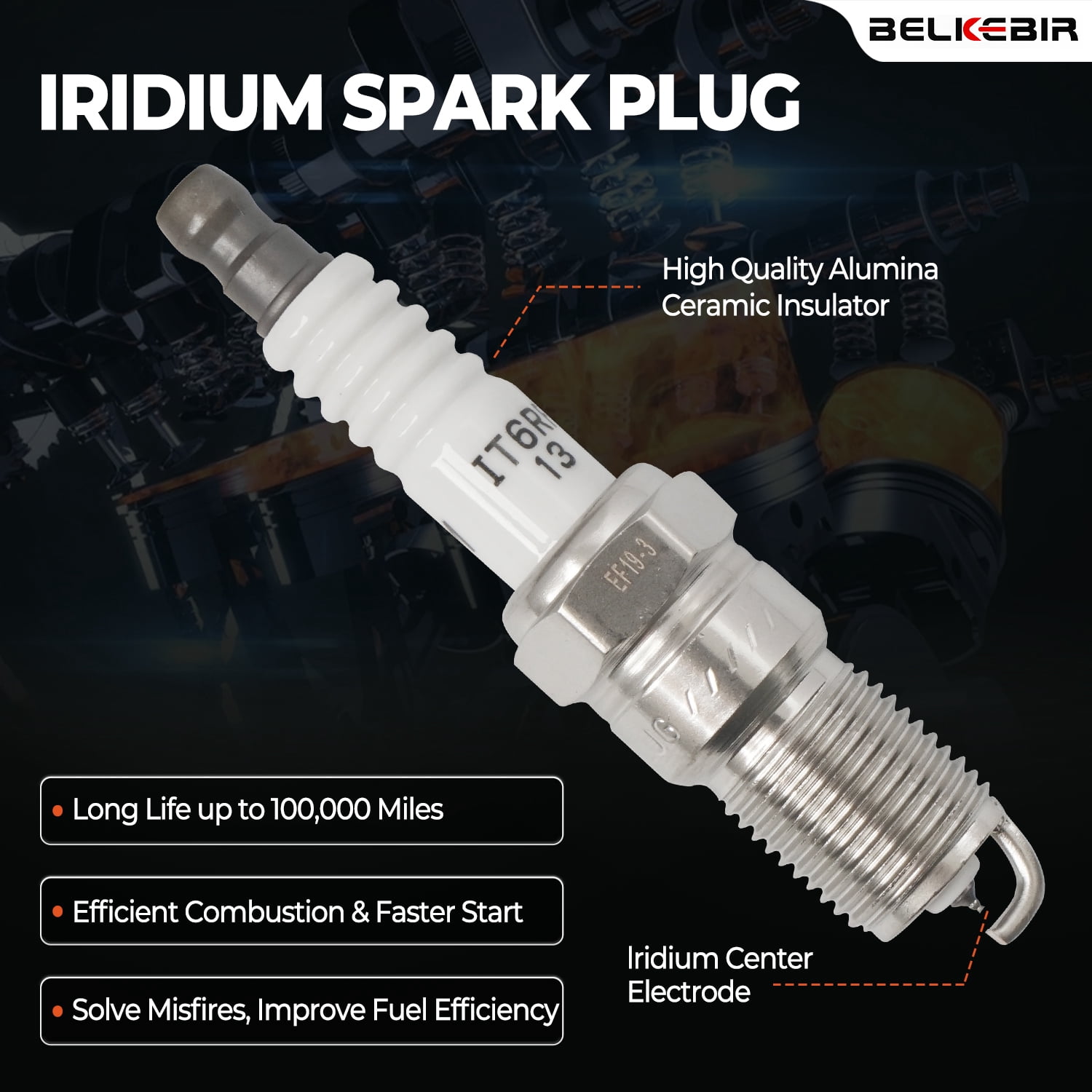 6PCS Ignition Coil Pack & Iridium Spark Plugs Compatible with 3.0L V6 2001-2008 Ford Escape 500 Five Hundred Freestyles Taurus Mazda Tribute Mercury Mariner Montego Sable Replace DG500 FD502 SP493