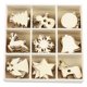 thumbnail image 1 of FELTECHELECTR 72 piezas, 1 juego, 9 compartimentos, artesanías de madera, artículos de arte prácticos de madera (modelo mixto), 1 of 6
