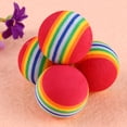 thumbnail image 1 of Pelota de tenis para mascotas 10 Uds. pelotas de juguete de arcoíris suaves ligeras para mascotas gatos perros Hugtrwg Para estrenar, 1 of 5