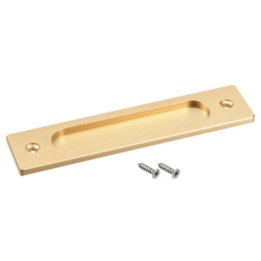 180x40x5.7mm Finger Flush Pull Handle Rectangle Anodizing Matte Gold 1 Pack