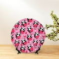 thumbnail image 6 of Wukai Panda Heart Valentine Print Decorative Plate for Display,Bone China Decorative Plate, Ceramic Dinner Plate with Stand, Vertical Ceramic Plate-8in, 6 of 6