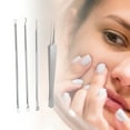 thumbnail image 4 of Unique Bargains 1 Set Convenient Teardrop Straight Mouth Pimple Extractor Kit Silver Tone, 4 of 6