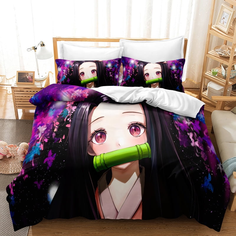 Details about   3D Kimetsu No Yaiba R24 Japan Anime Bed Pillowcases Quilt Duvet Cover Double Ang 