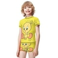 thumbnail image 2 of Looney Tunes Tweety Boys 2-Piece Swimsuit Set, Short Sleeve Rash Guard & Swim Trunks, 2 of 7